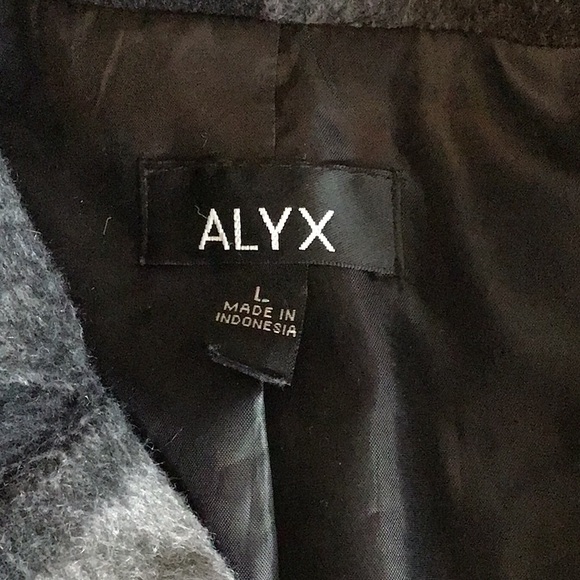 ALYX classic cape jackets, black and white plaid, size large - Picture 3 of 5